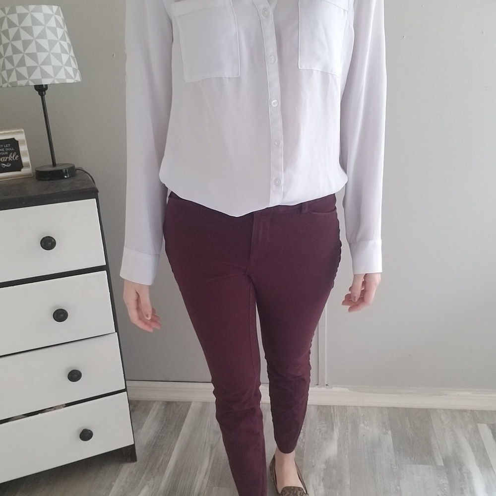GAP - Slim City Plum Work Pants Trousers